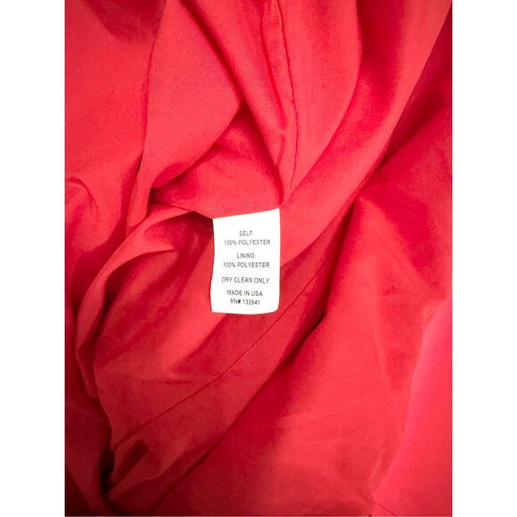 Amanda Uprichard Womens Bold Red Wrap High Neck Sleeveless Reed Romper Size XS - Picture 5 of 5